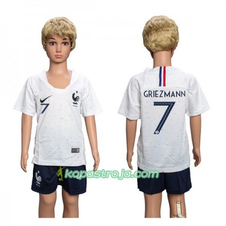 Billiga Fotbollströjor Frankrike Griezmann 7 Barn VM 2018 Borta tröja